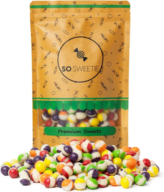 SoSweetie Freeze Dried Sweets Sweets Fruity 200g Candy Mix Vegan freeze dried sweets Bag-Perfect for Parties, Gifts, and Every Occasion (Large Resealable bag)