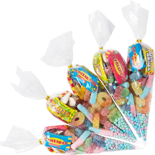 5 x Sweet Cones Pre Filled Vegan and Halal Friendly Party Bag Sweets for boys and girls - perfect for birthday parties