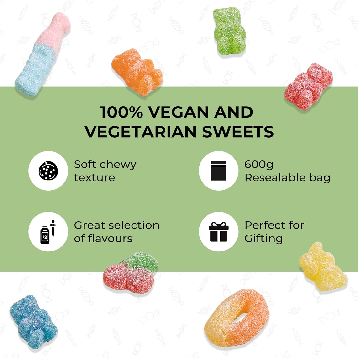 SoSweetie VEGAN Fizzy Sweets Pick and Mix Sweets in a resealable pouch