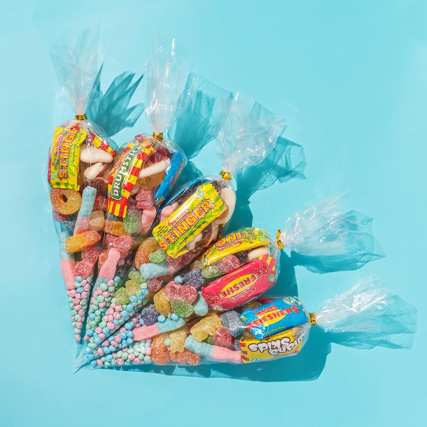 5 x Sweet Cones Pre Filled Vegan and Halal Friendly Party Bag Sweets for boys and girls - perfect for birthday parties