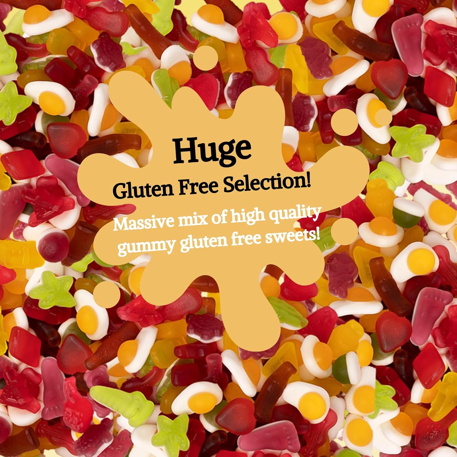 Large 600g Gluten Free Gummies - Party Bag of Dairy and Gluten Free Sweets ñ Great for Birthday Gifts and Other Occasions