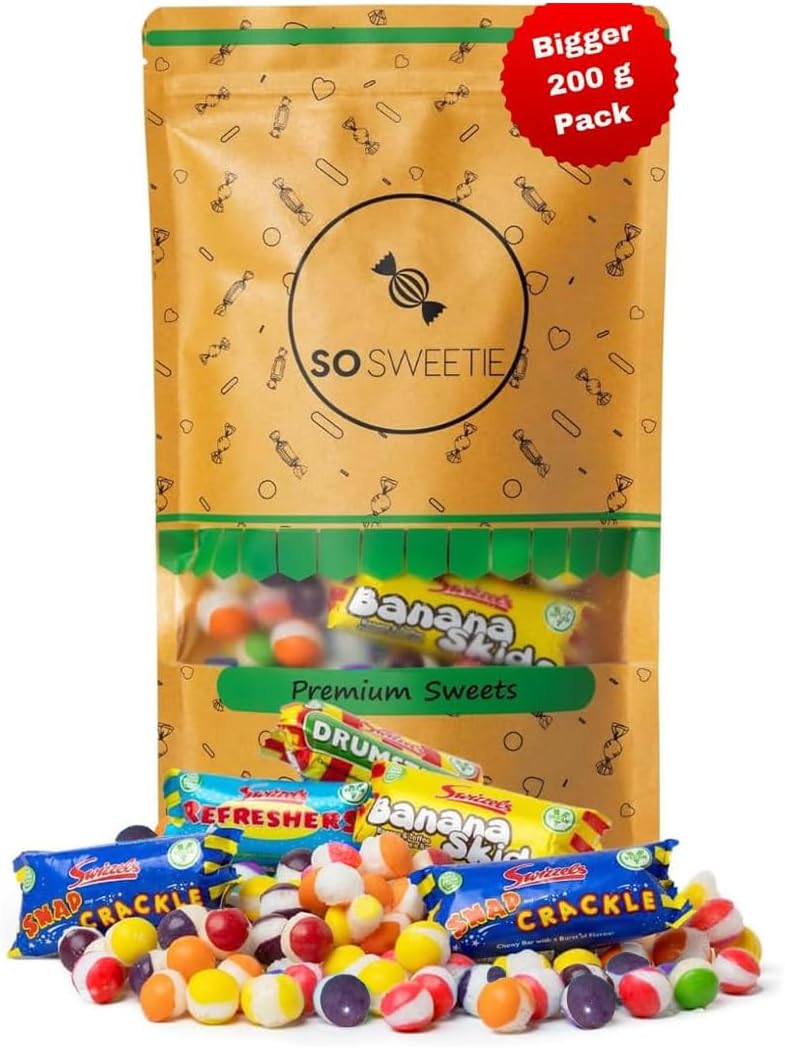 SoSweetie Freeze Dried Sweets Candy Super Mix Vegan freeze dried Bag-Perfect for Parties, Gifts, and Every Occasion(Large 200g Resealable bag), Vegan and Halal Sweets,